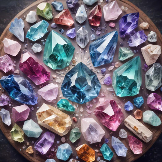 Image of various healing crystals.