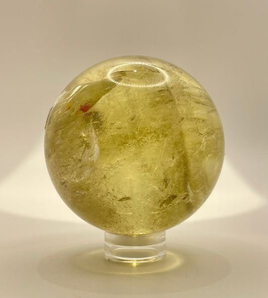 Beautiful Clear Yellow Citrine Sphere