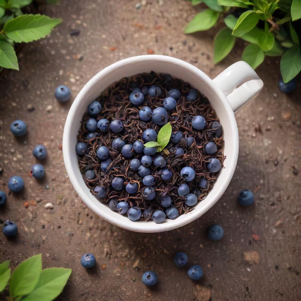 Blueberry loose leaf tea Antioxidant-rich tea Immune-boosting tea Organic blueberry tea