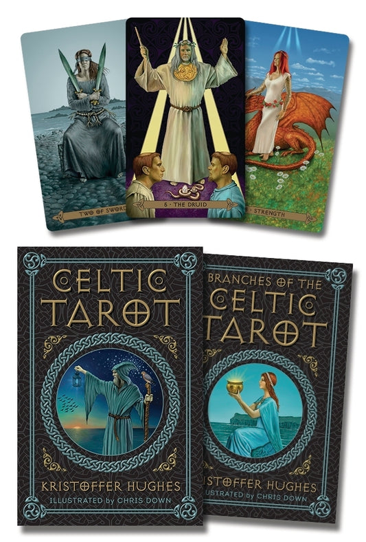 Celtic Tarot Deck Cover Illustrated Celtic Tarot Cards Celtic Tarot Guidebook Mystical Celtic Tarot Spread Celtic Tarot Deck Packaging High-Quality Celtic Tarot Cards Celtic Tarot Reading Setup