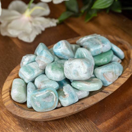 Blue Calcite Tumbles Emotional Healing Crystals Calming Blue Calcite Healing Stones for Anxiety Throat Chakra Crystals